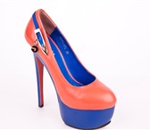 Фотография в Одежда и обувь Женская обувь Цвет: коралл+синий.Материал: натуральная в Мурманске 590